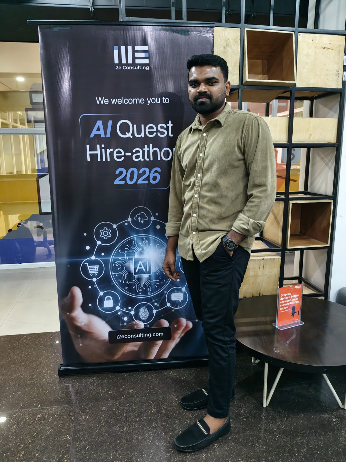 At the AI Quest Hire-athon 2026 banner